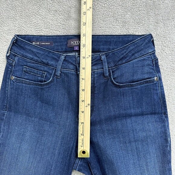 NYDJ Womens Billie Ankle Boot Denim Jeans Lift Tuck Tech Stretch Fray Hem Size 2 - Picture 5 of 10